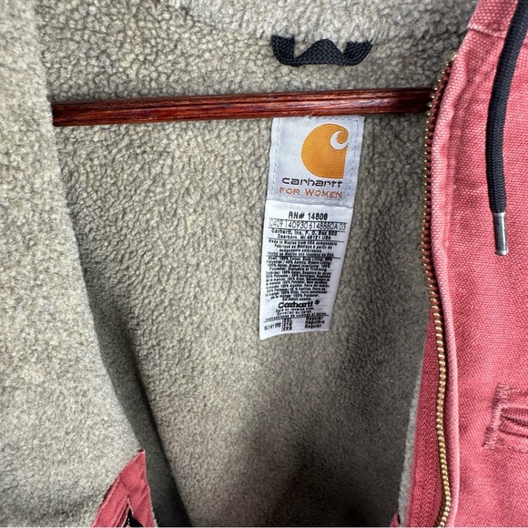 Carhartt Women's Pink WJ141VRS Sherpa Lined Jacket - Size 2XL - Picture 4 of 10